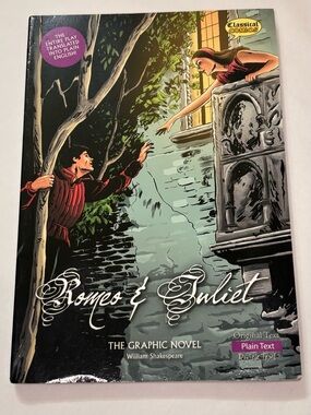 Romeo & Juliet Graphic Novel Classical Comics - Green, Black, Red Cover